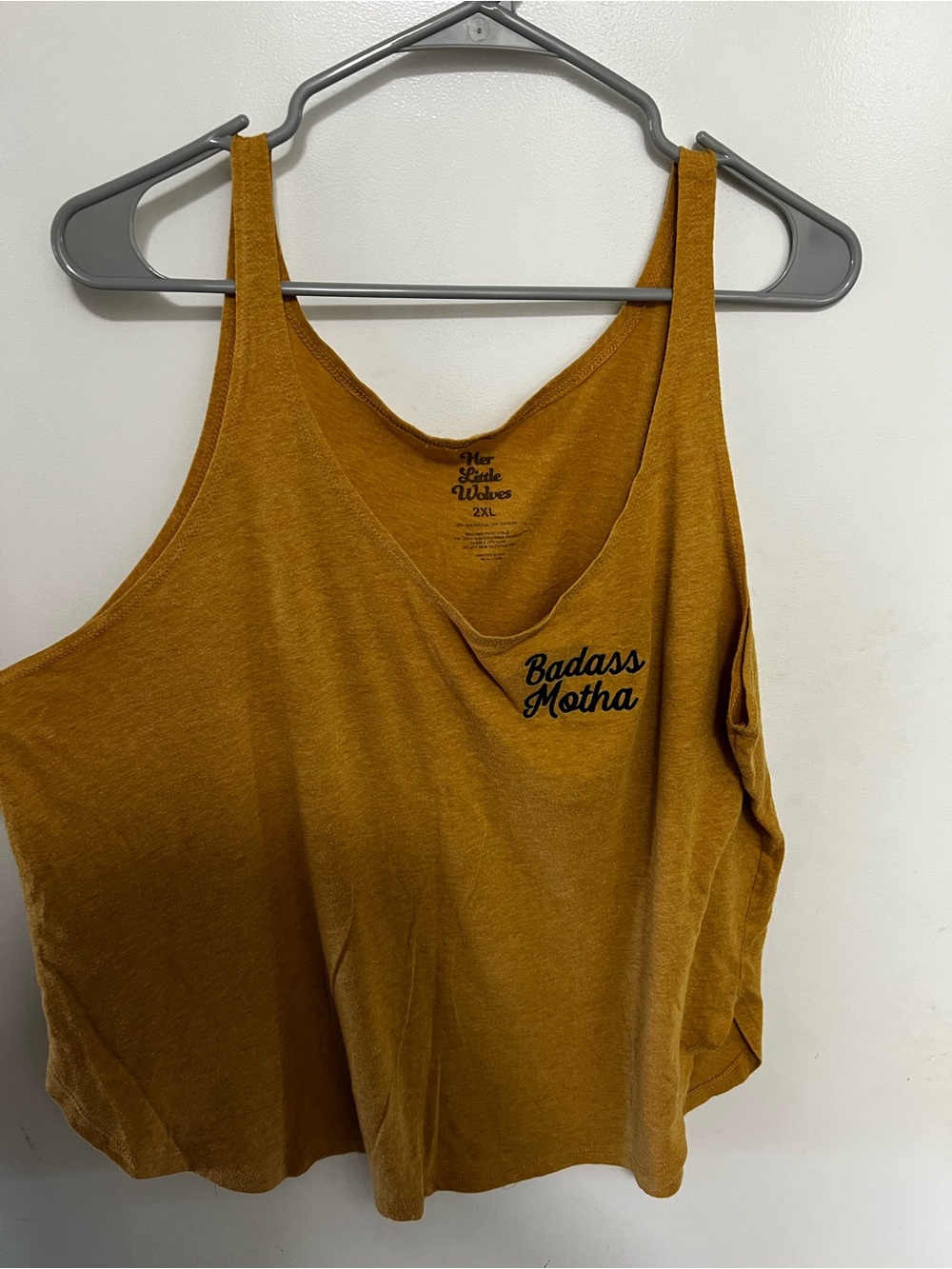 Mustard yellow Tank Top - 'Badass Motha'